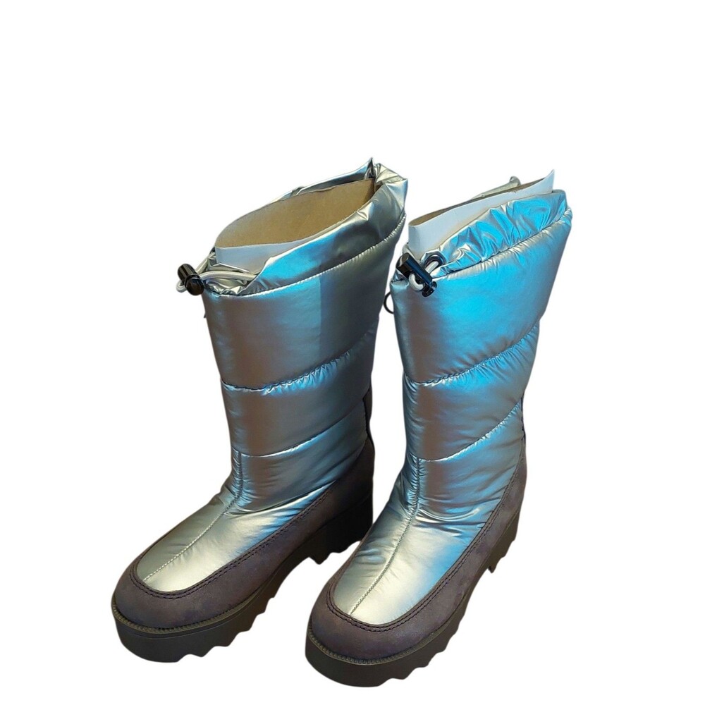 Aerosoles Girls SHADIE Snow Boots Silver Metallic Size 12 New In Box